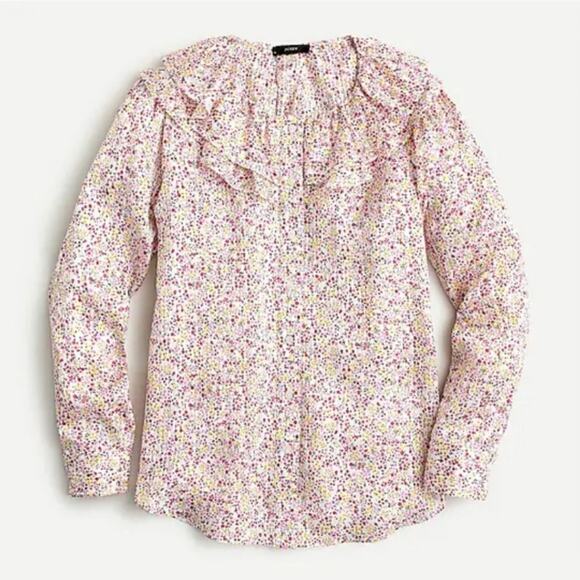 J. Crew Tops - NWT J Crew Ruffle Top in Field Day size Small